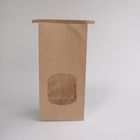 Tin Tie Brown Boczne wstawki Dostosowane torby papierowe Odporne na tłuszcz Trwałe z oknem